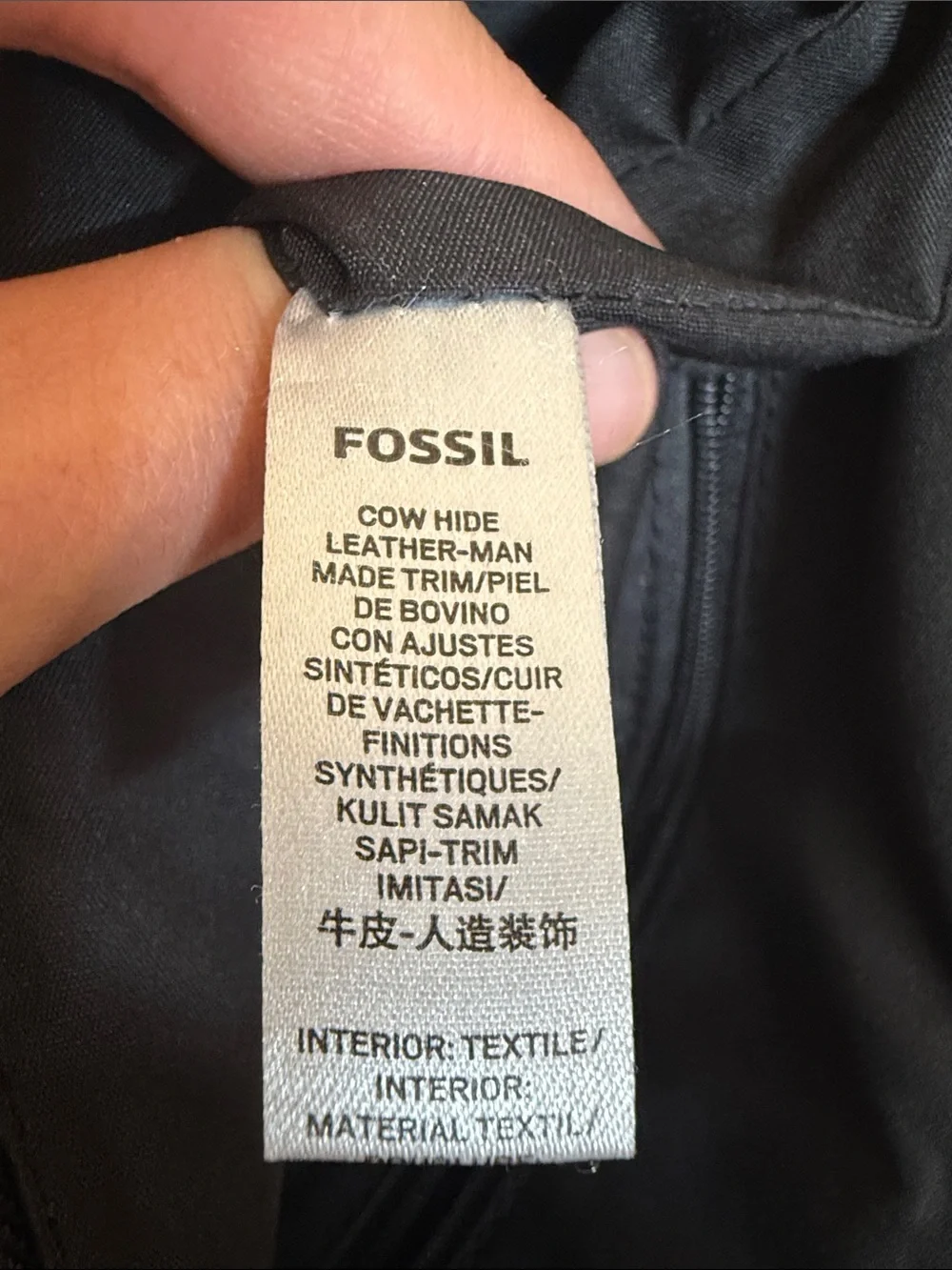 FOSSIL Leather Crossbody Bag Floral Strap